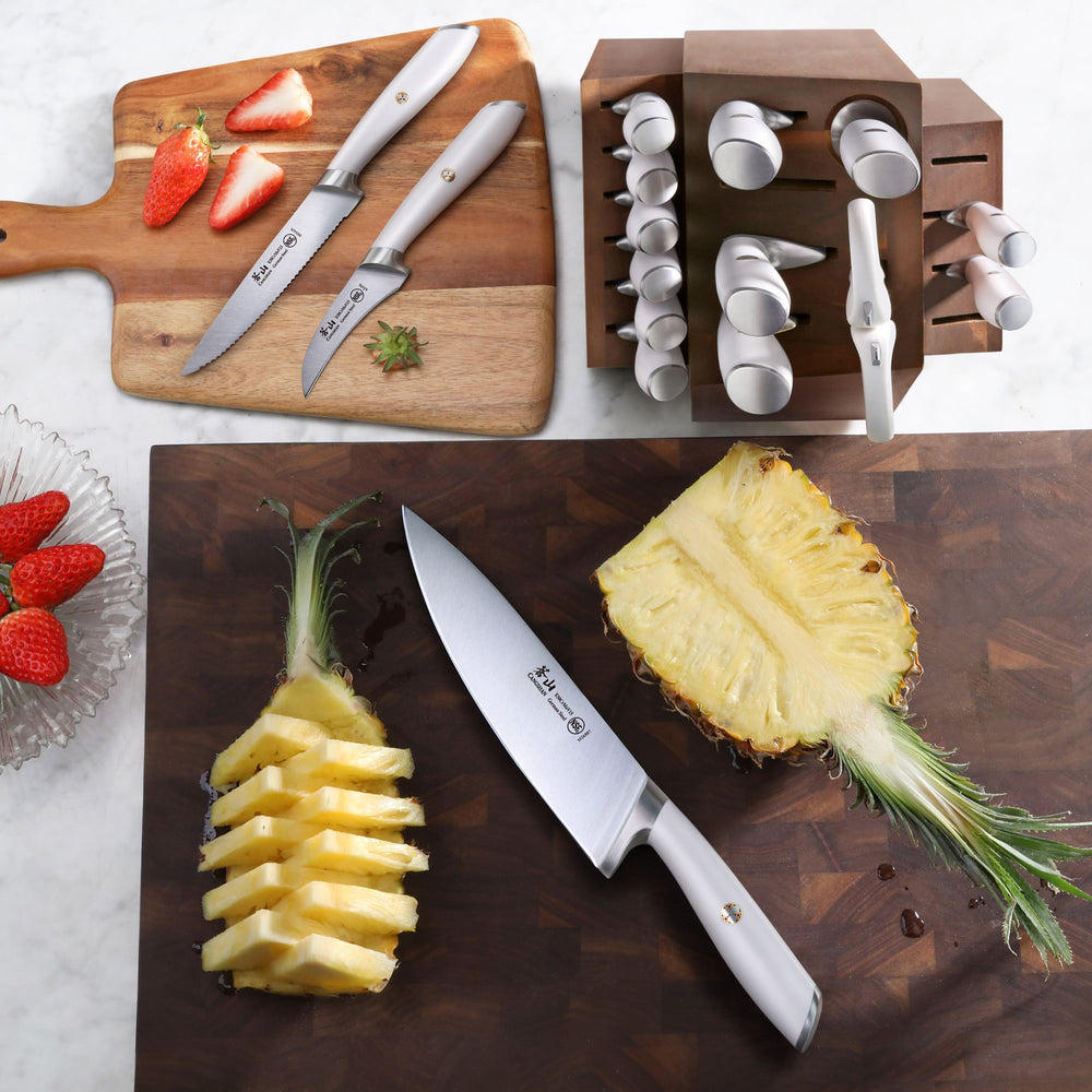 
                  
                    Load image into Gallery viewer, L&amp;amp;L1 Series 17-Piece SHAN Knife Block Set, Forged German Steel
                  
                