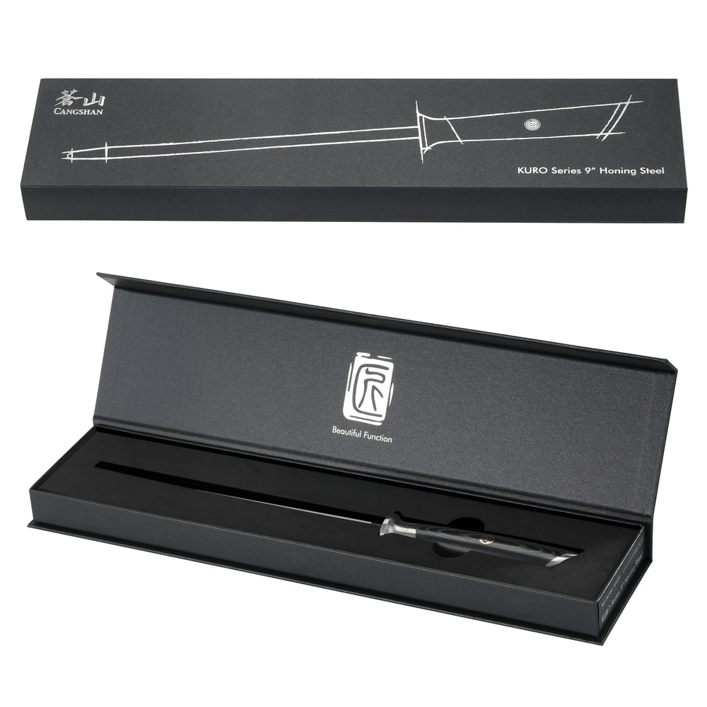 
                  
                    Load image into Gallery viewer, KURO Series 9-inch Honing Steel, 504234
                  
                