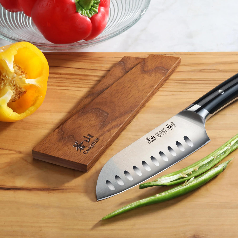 
                  
                    Load image into Gallery viewer, Ash Wood Magnetic Knife Sheath for 6&amp;quot; Chef&amp;#39;s/6&amp;quot; Boning/5&amp;quot; Santoku/5&amp;quot; Nakiri, 503954
                  
                