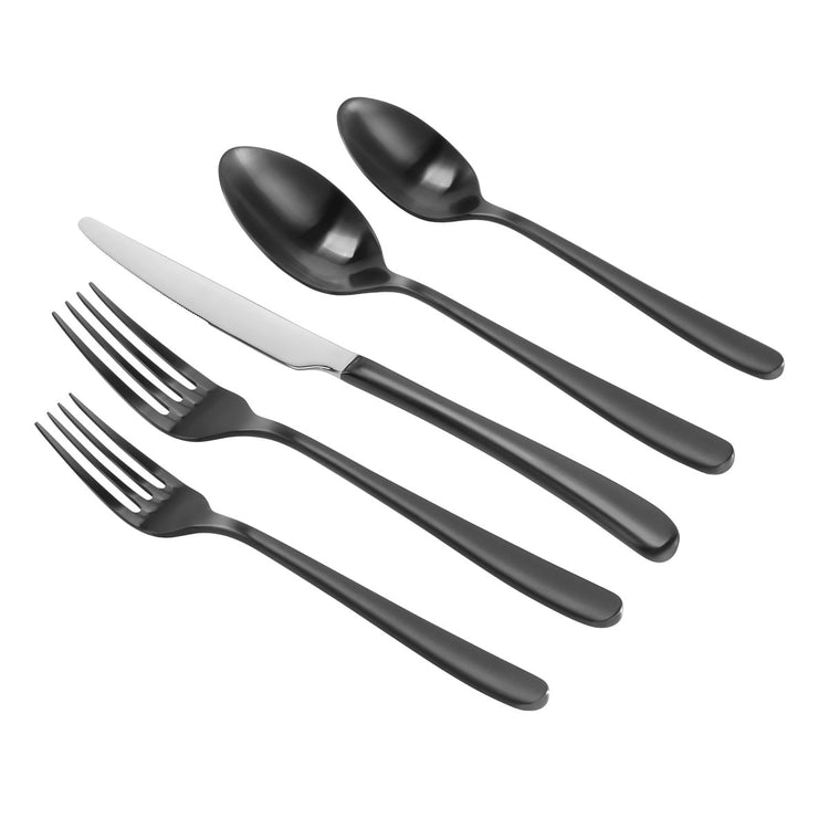 RAIN II Series 20-Piece Forged Flatware Set, Stainless Steel 18/10