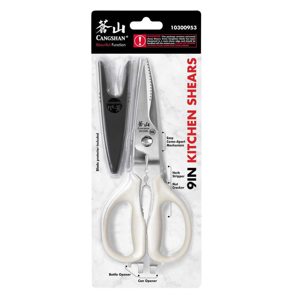 
                  
                    Load image into Gallery viewer, 9-Inch Heavy Duty Utility Kitchen Shears with Blade Holder, Black or White
                  
                