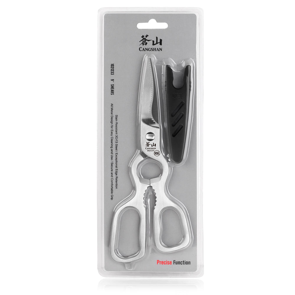 
                  
                    Load image into Gallery viewer, D Shape 9-Inch Shears Satin Finish, Forged 3Cr13 Stainless Steel, 1021233
                  
                