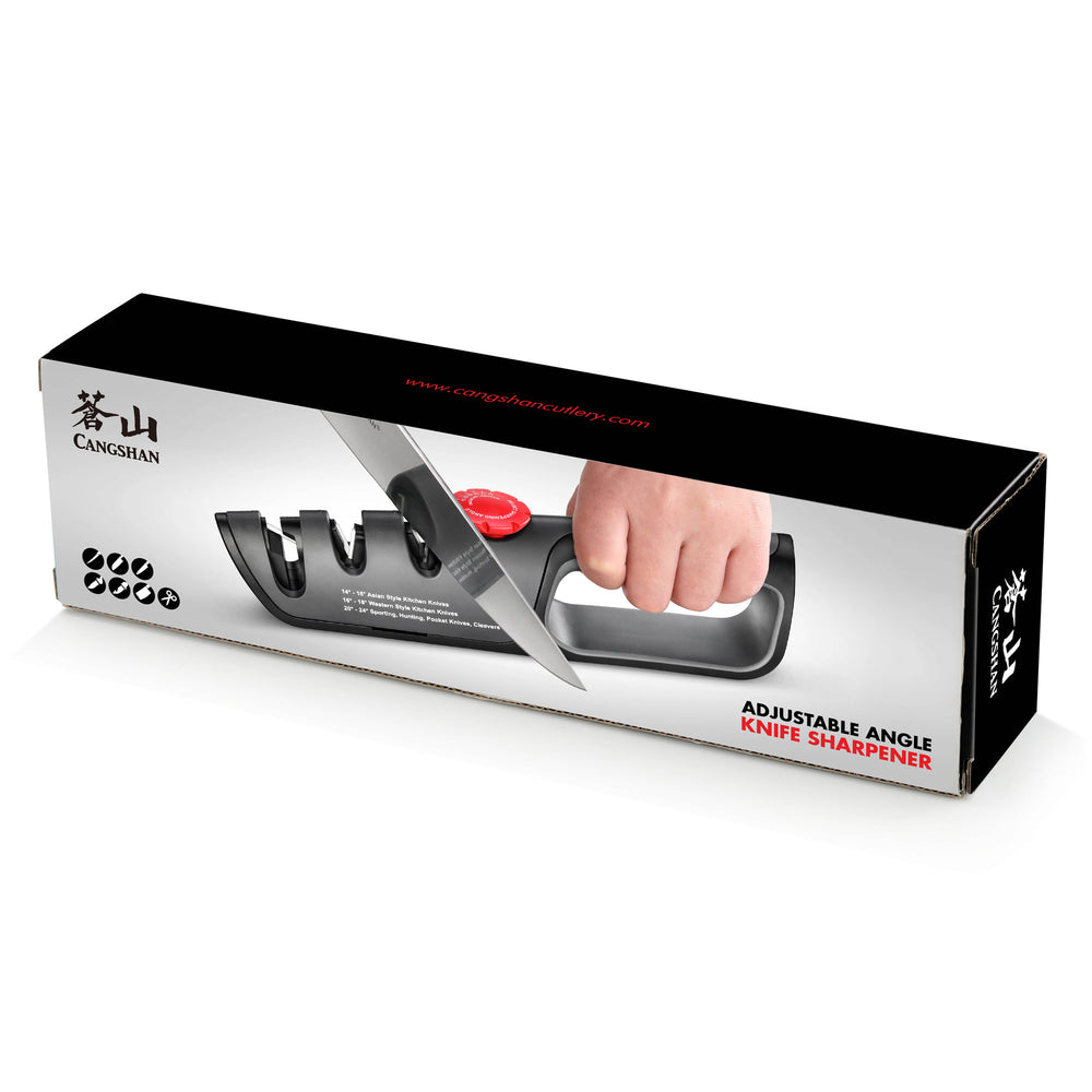 
                  
                    Load image into Gallery viewer, Professional Knife + Scissor Sharpener, 3-Slots, Adjustable 14-24 Degree, 1026108
                  
                
