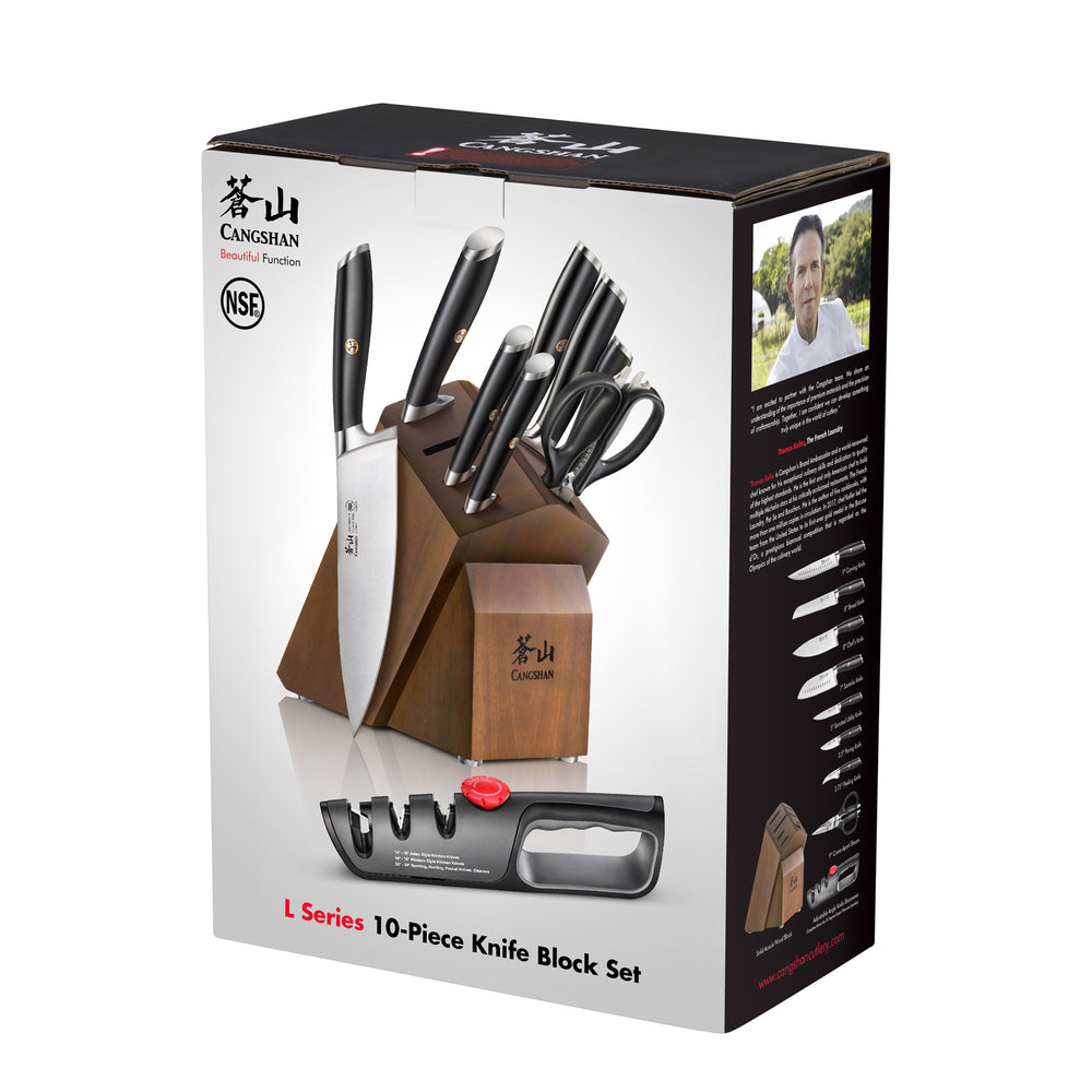
                  
                    Load image into Gallery viewer, L &amp;amp; L1 Series 10-Piece Knife Block Set, Forged German Steel
                  
                