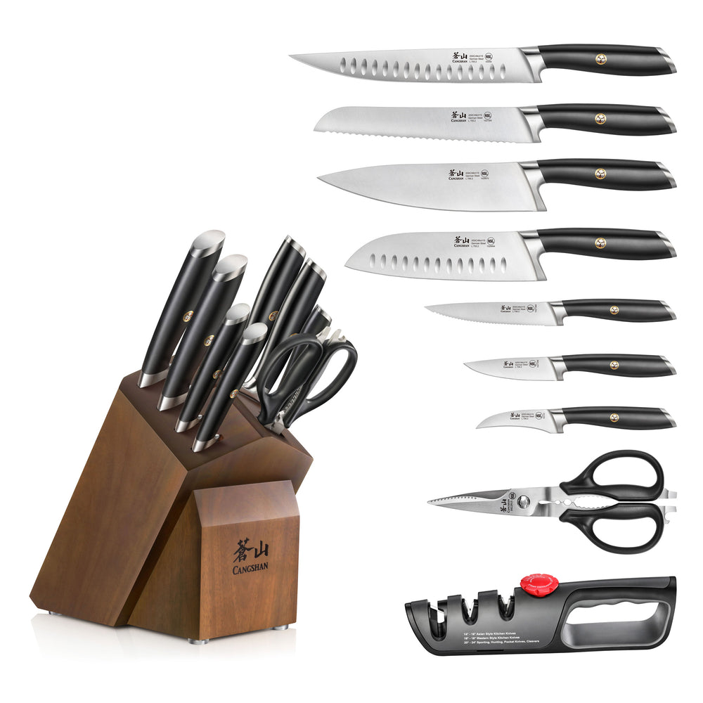 
                  
                    Load image into Gallery viewer, L &amp;amp; L1 Series 10-Piece Knife Block Set, Forged German Steel
                  
                