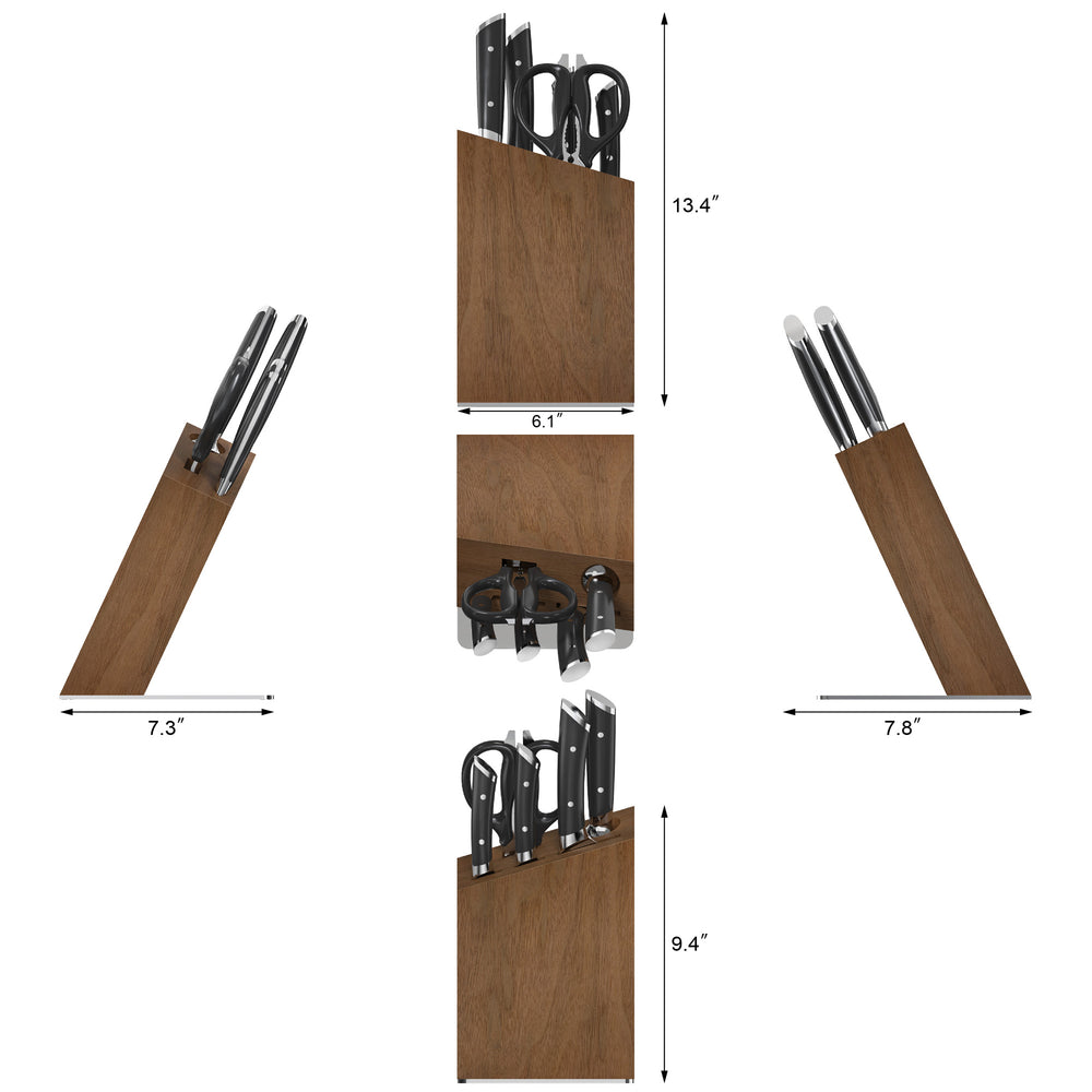 
                  
                    Load image into Gallery viewer, HELENA Series 6-Piece Knife Block Set, Forged German Steel, HUA Acacia Block
                  
                