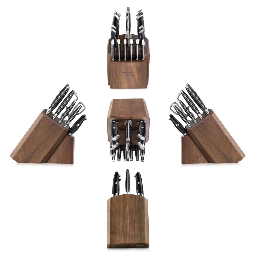 
                  
                    Load image into Gallery viewer, TKSC 17-Piece Knife Block Set, Forged Swedish Powder Steel, Thomas Keller Signature Collection, 1024715
                  
                