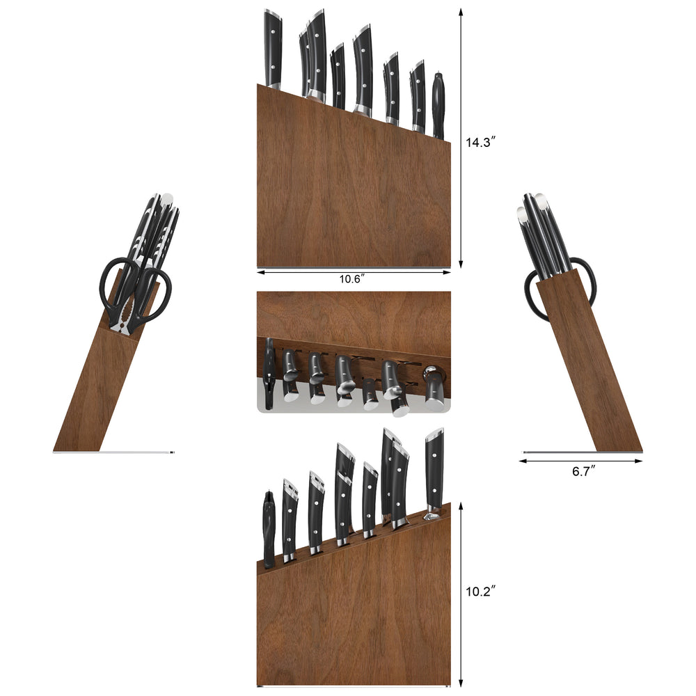 
                  
                    Load image into Gallery viewer, HELENA Series 12-Piece Knife Block Set, Forged German Steel, HUA Acacia Block
                  
                