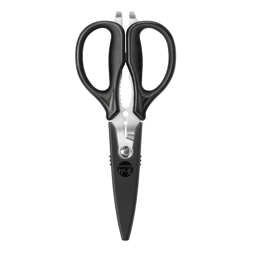
                  
                    Load image into Gallery viewer, 9-Inch Heavy Duty Utility Kitchen Shears with Blade Holder, Black or White
                  
                