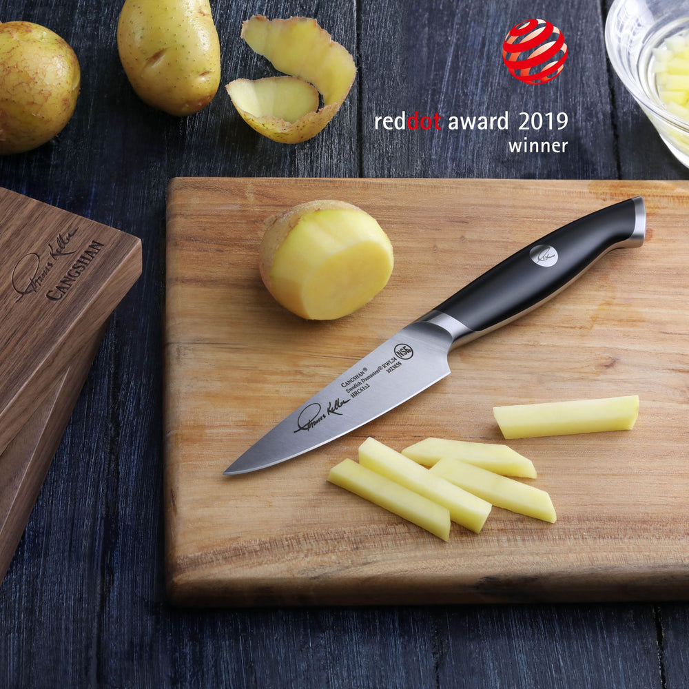 
                  
                    Load image into Gallery viewer, TKSC 3.5-Inch Paring Knife, Forged Swedish Powder Steel, Thomas Keller Signature Collection, 1023855
                  
                