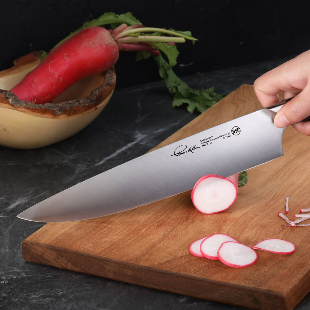 
                  
                    Load image into Gallery viewer, TKSC 10-Inch Chef&amp;#39;s Knife, Forged Swedish Powder Steel, Thomas Keller Signature Collection, Black, 1023817
                  
                