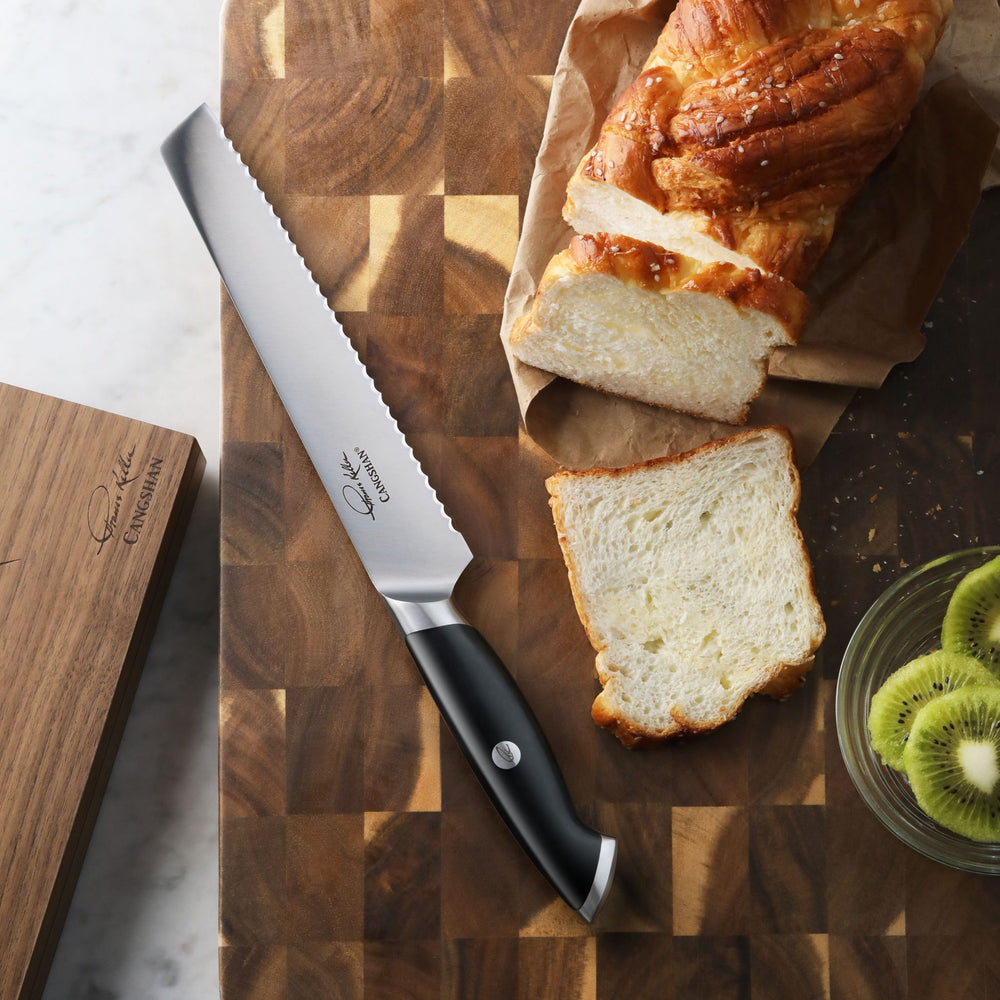 
                  
                    Load image into Gallery viewer, TKSC 8-Inch Bread Knife, Forged Swedish Powder Steel, Thomas Keller Signature Collection, 1024241
                  
                