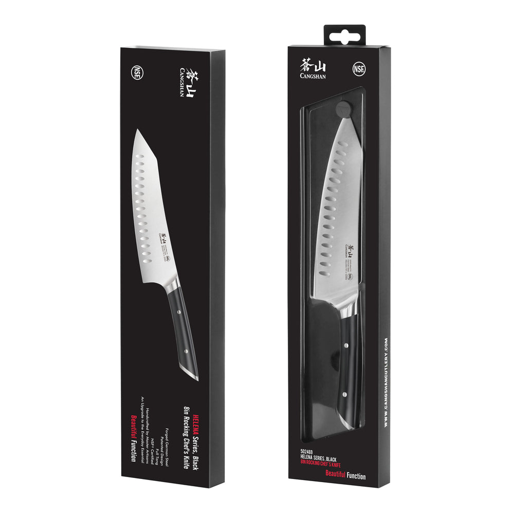 
                  
                    Load image into Gallery viewer, HELENA Series 8-Inch Rocking Chef&amp;#39;s Knife, Forged German Steel
                  
                