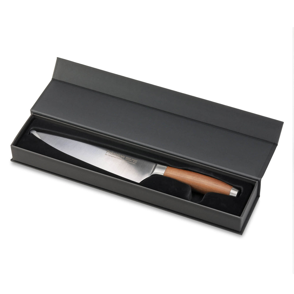 
                  
                    Load image into Gallery viewer, Prazision Series 8-Inch Chef&amp;#39;s Knife, German MA5 Steel, Dark Walnut Handle, 1026351
                  
                